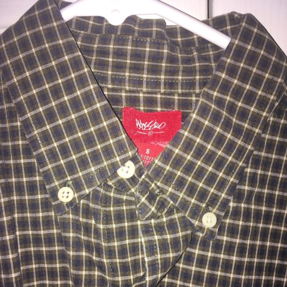 Green Button-down